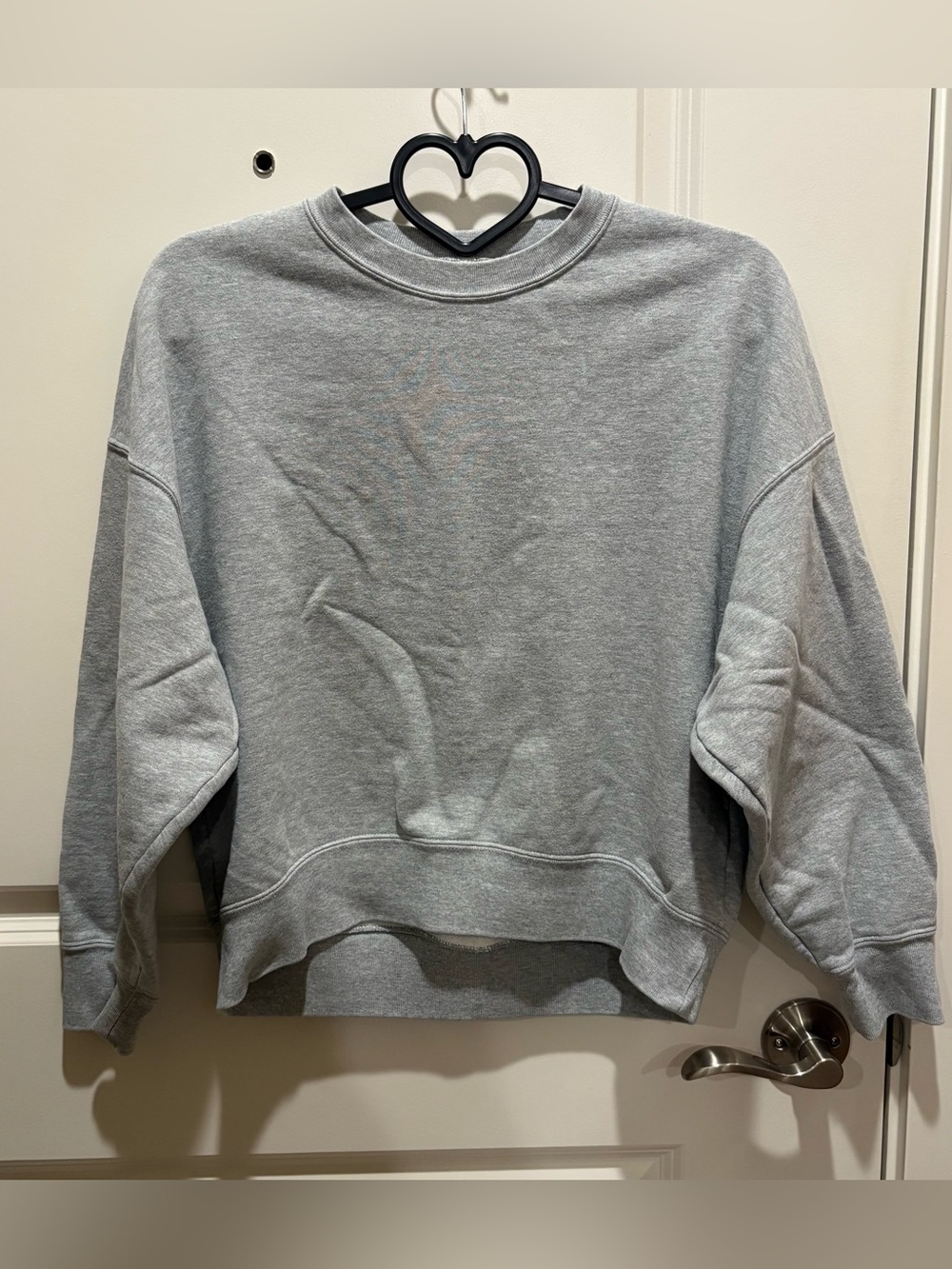 Uniqlo Slightly Oversized Women's Crewneck Sweatshirt - Heather Gray